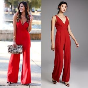 NEW WAYF Women’s Size Small Red Jumpsuit